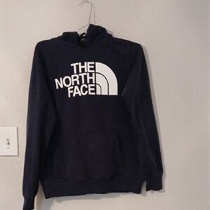 The North Face Black Crew Neck Sweater with Prominent Branding‎